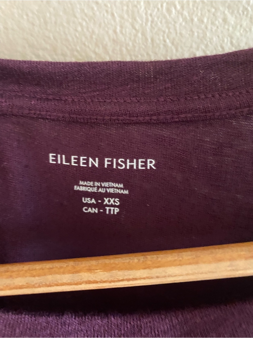 Eileen Fisher Organic Linen Blackberry Tee Boxy Cut NWT - Picture 2 of 4